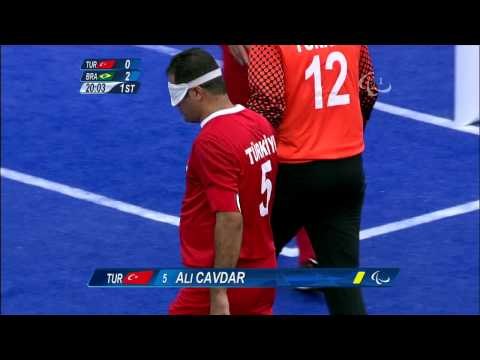 Football 5-a-side - TUR vs BRA - 1st Half P2 - Men's Prelim. Pool B - London 2012 Paralympic Games