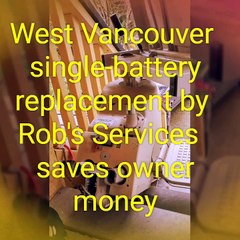West Van Stairlift Owner saves $$, Acorn single-battery replacement, a success!