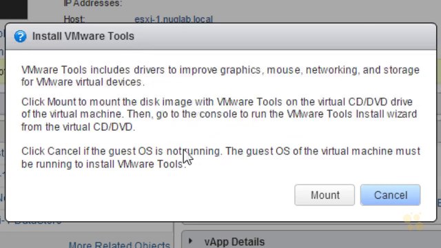 Install VMware Tools VMware vSphere 6