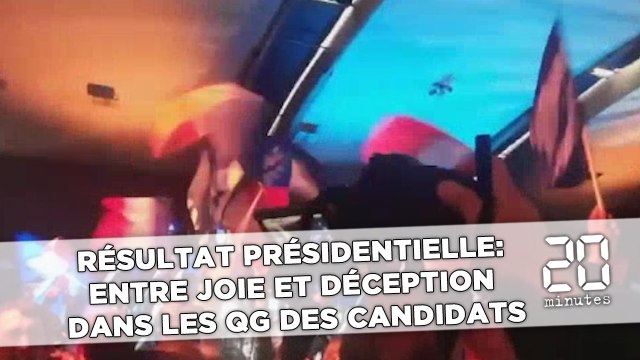 Résultat présidentielle : Entre explosion de joie et déception dans les QG des candidats