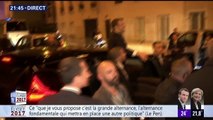 Emmanuel Macron a quitté son QG tout sourire et en saluant ses sympathisants