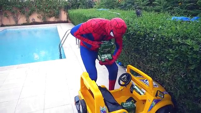 CRAZY COCA COLA GREEN CHALLENGE! Spiderman, Hulk & Joker Funny Movie in Real Life