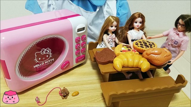 リカちゃん ハローキティ レンジクッキング おままごと ごっこ遊び Licca chan Doll Hello Kitty Cooking With a Microwave Oven