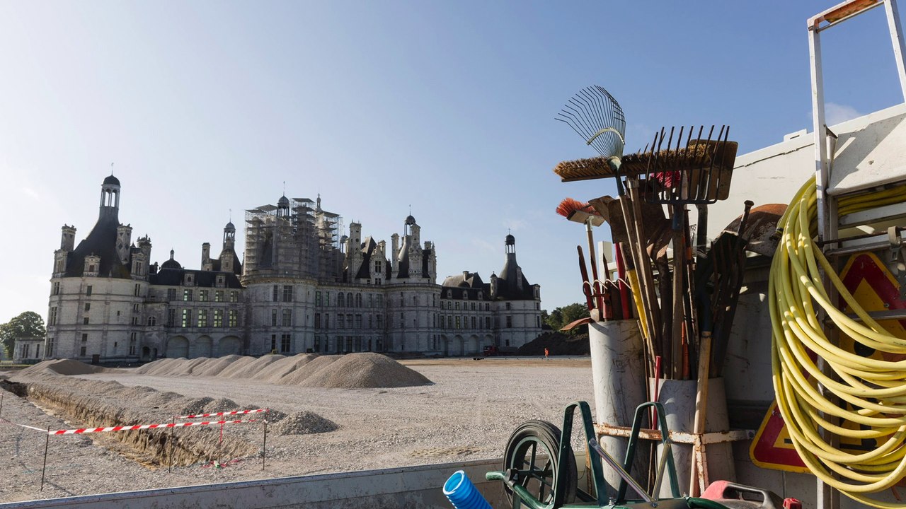 Reportage photographique sur la restitution des jardins à la Française du château de Chambord