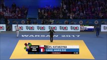 ChE judo Varsovie 2017, -70kg, Marie-Eve Gahié médaillée de bronze
