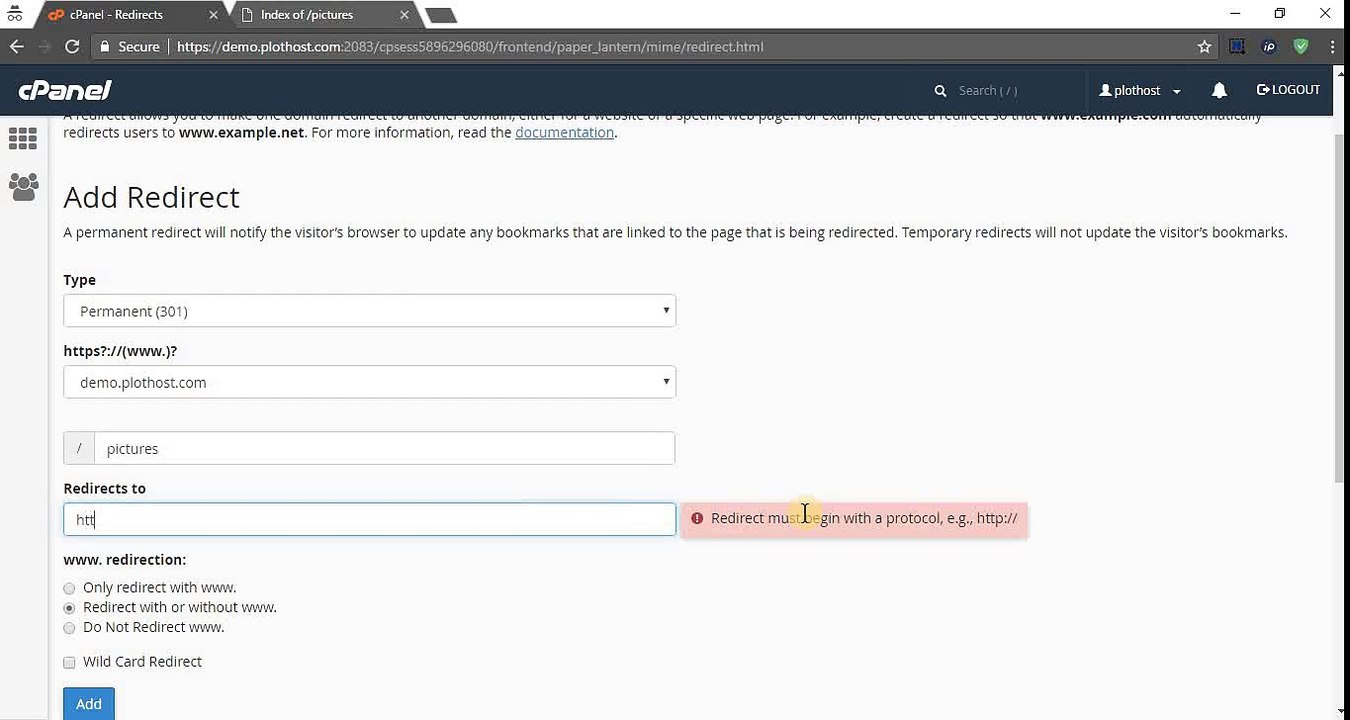 How to set up a redirect for your website in cPanel