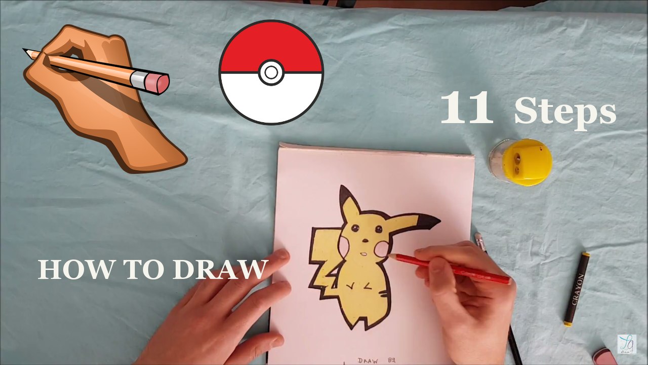✍ HOW TO DRAW - PIKACHU | POKEMON (Manga) [11 Steps]