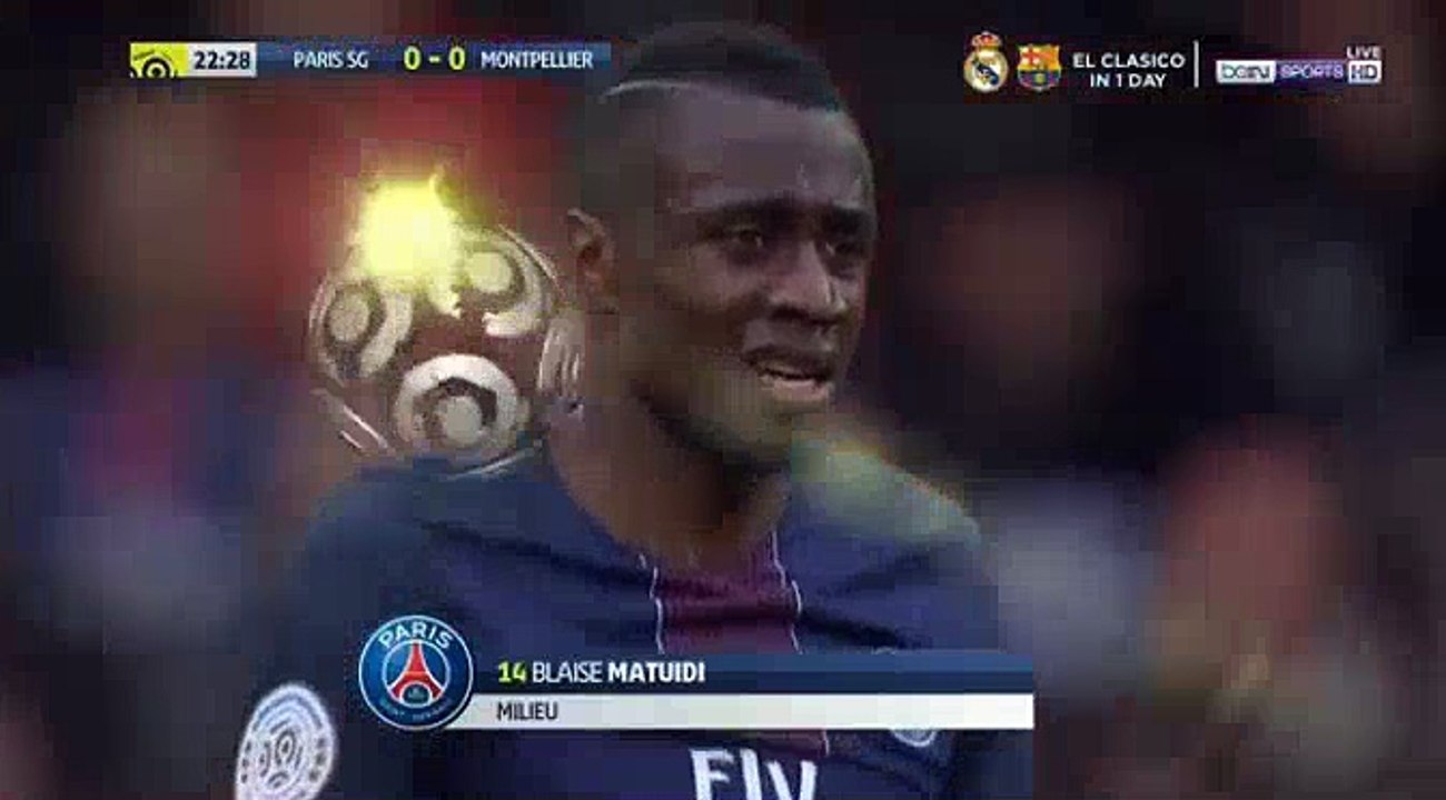 Blaise Matuidi Big Chance - Paris Saint Germain 0-0 Montpellier - 22.04.2017