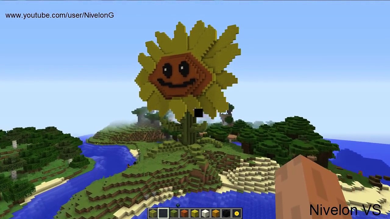 Minecraft vs plants vs zombies Giga SUNFLOWER /girasol gigante