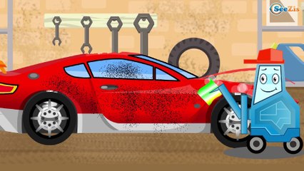 Мультфильм про машинки Грузовик Экскаватор и Кран в Городке Сборник Все Серии Видео для детей