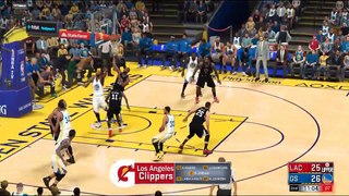 NBA 2K17 Stephen Curry,Kevin Duhlights vs Clipper