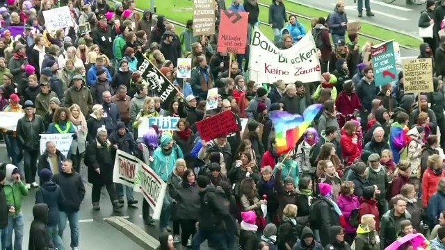 Right-wing German nationalists met with fierce resistance