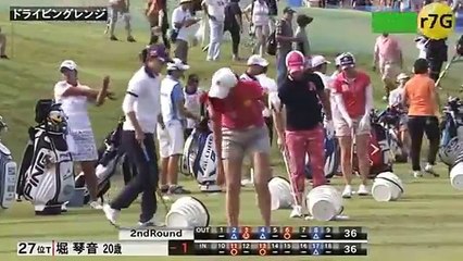 【ドライビングレンジ】夏のスタート前の女子プロゴルファーの練習風景 part 1/2