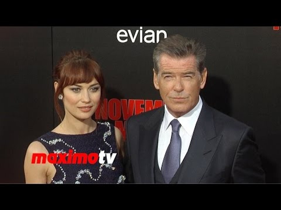 Pierce Brosnan & Olga Kurylenko "The November Man" Premiere ARRIVALS