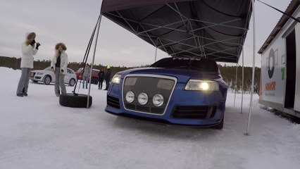 A 280 km/h sur la glace avec une Audi RS6