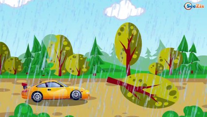 El Coche de Policía Para Niños la SALVACIÓN - Dibujos animados