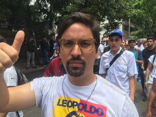 Diputado Freddy Guevara en la manifestación de este 22Abr en Caracas