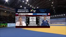 ChE judo Varsovie 2017, -63kg, Margot Pinot vice-championne d'Europe, Agbegnenou forfait en demi-finale
