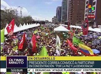 Rafael Correa hace un llamado a la unidad del pueblo ecuatoriano