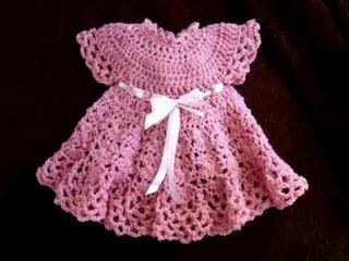 How to crochet a PINK BABY DRESS, PART 1
