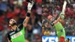 Virat Kohli and Ab De Villiers hit 30 runs (4,6,2,1,4nb,6,6) in Dwayne Bravo's over | Oneindia News