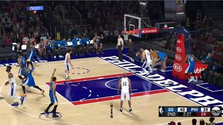 NBA 2K17 Stephen Curry & Kevin Durađsnt Highlights at 76ers 2017.02.27
