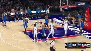 NBA 2K17 Stephen Curry fdsfds& Kevin Durant Highlights at 76ers 2