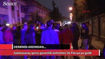 Galatasaray geniş güvenlik önlemleri ile Florya'ya geldi