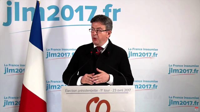 Le discours de Jean-Luc Mélenchon après les résultats du 1er tour