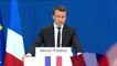 Emmanuel Macron s'exprime après les résultats du premier tour de l'élection présidentielle.