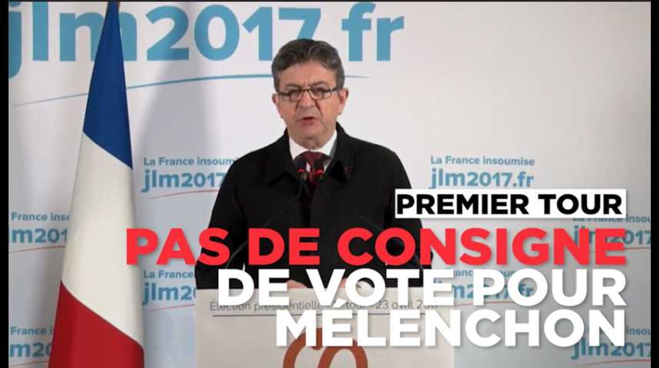 Mélenchon : "Lorsque les résultats officiels seront connus, nous les respecterons"