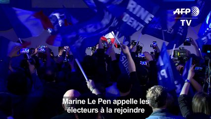 Marine Le Pen appelle les électeurs à la rejoindre