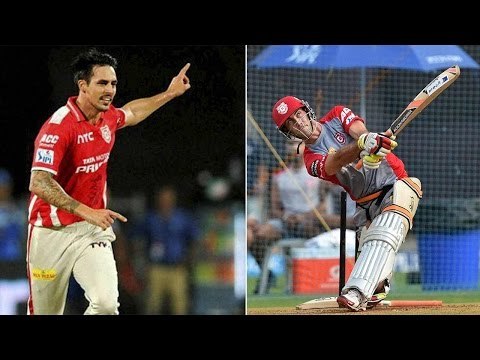 Mitchell Johnson hits Glenn Maxwell after being dropped from KXIP | Oneindia News