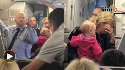 "Pukul saya," cabar krew penerbangan pada penumpang