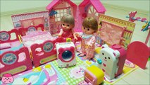 メルちゃん みんなおいでよ！なかよしハウス ネネちゃんの洋服を洗濯するよ おうちでお世話ごっこ Mell-chan  Baby Doll House ＆ Washing Machine Toys