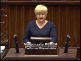 Poseł Małgorzata Pępek - Wystąpienie z dnia 20 kwietnia 2017 roku.