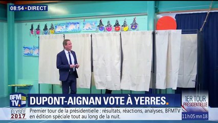 Nicolas Dupont-Aignan a voté