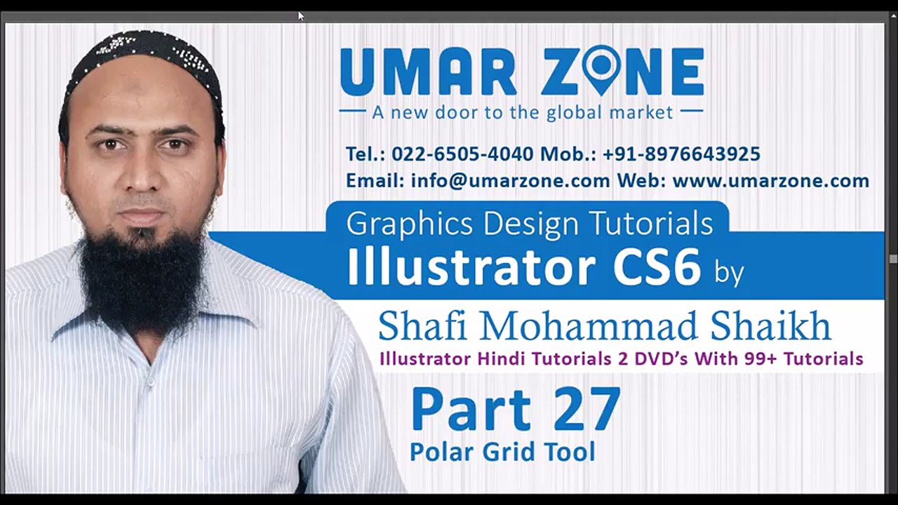 Part 27 - Polar Grid Tool Illustrator Hindi Tutorials Videos