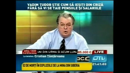 Vadim Tudor-Nu stau cu buricul la soare ca dumneata...