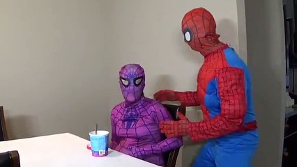 PINK SPIDERGIRL PREGNANT VS SPIDERMAN IN REAL LIFE! Superhero movie fun. IRL