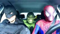 Superheroes Dancing in a Car_ Spiderman, Batman & Hulk Funny Movie in Real Life