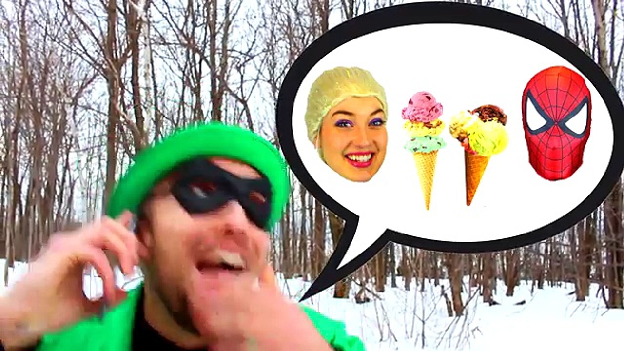 Spiderman, Frozen Elsa & Anna vs The Riddler - Anna Saves Elsa! Fun Superhero Movie in Real Life _)