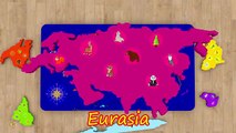 Cartoons for babies. Geography_ World map for kids. Learn 6 continents in English.[1]