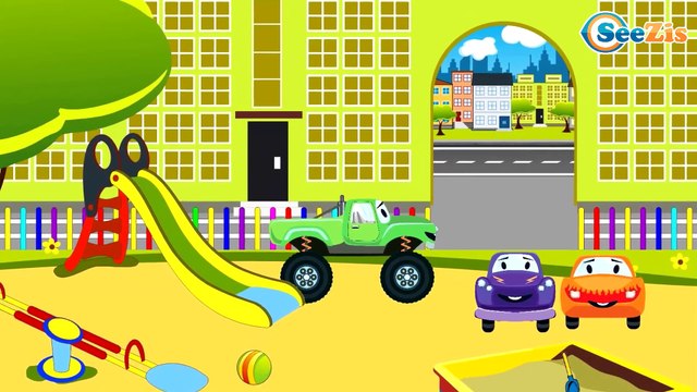 Emergency Cars - The Red Fire Truck Responding to a Fire - Cars & Trucks Cartoon for children