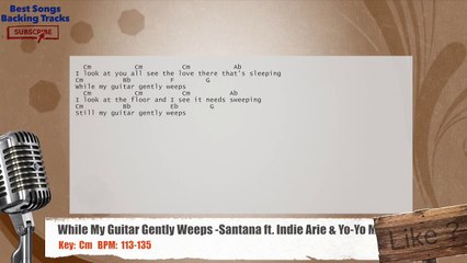 While My Guitar Gently Weeps - Santana ft. Indie Arie & Yo-Yo Ma Vocal Backing Track