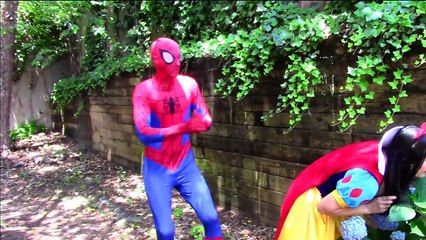Spiderman & Elsa vs Maleficent: Sleeping Beauty Poison Apple Superheroes in real life