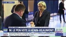 Marine Le Pen a voté à Hénin-Beaumont