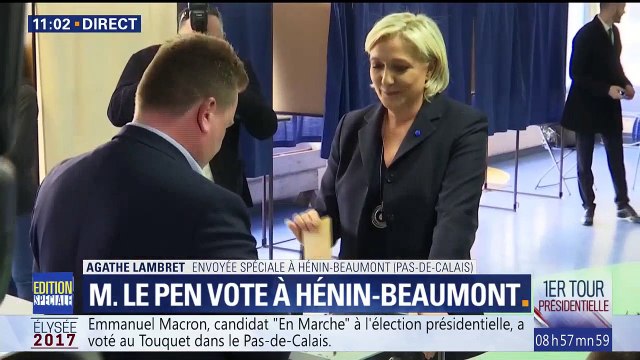 Marine Le Pen a voté à Hénin-Beaumont