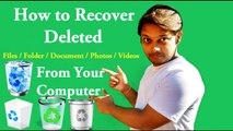 How to Recover Deleted Files, Folder, Photos, Videos [Hindi/Bengali]