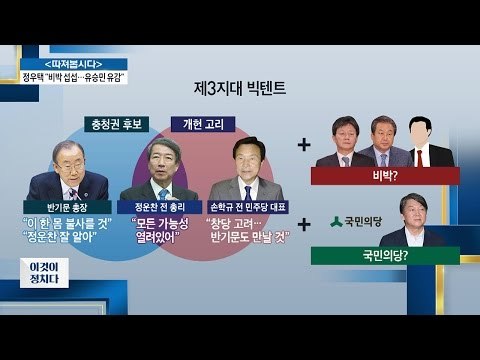 제3지대 빅텐트, 비박? 국민의당? [전원책의 이것이 정치다] 43회 20161221